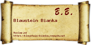 Blaustein Bianka névjegykártya